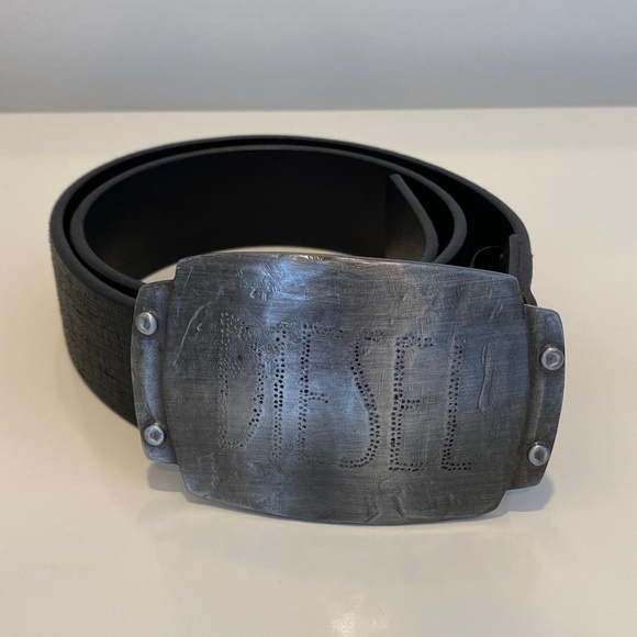 Diesel Black Leather Belt - Sz 80/32 - Picture 13 of 13